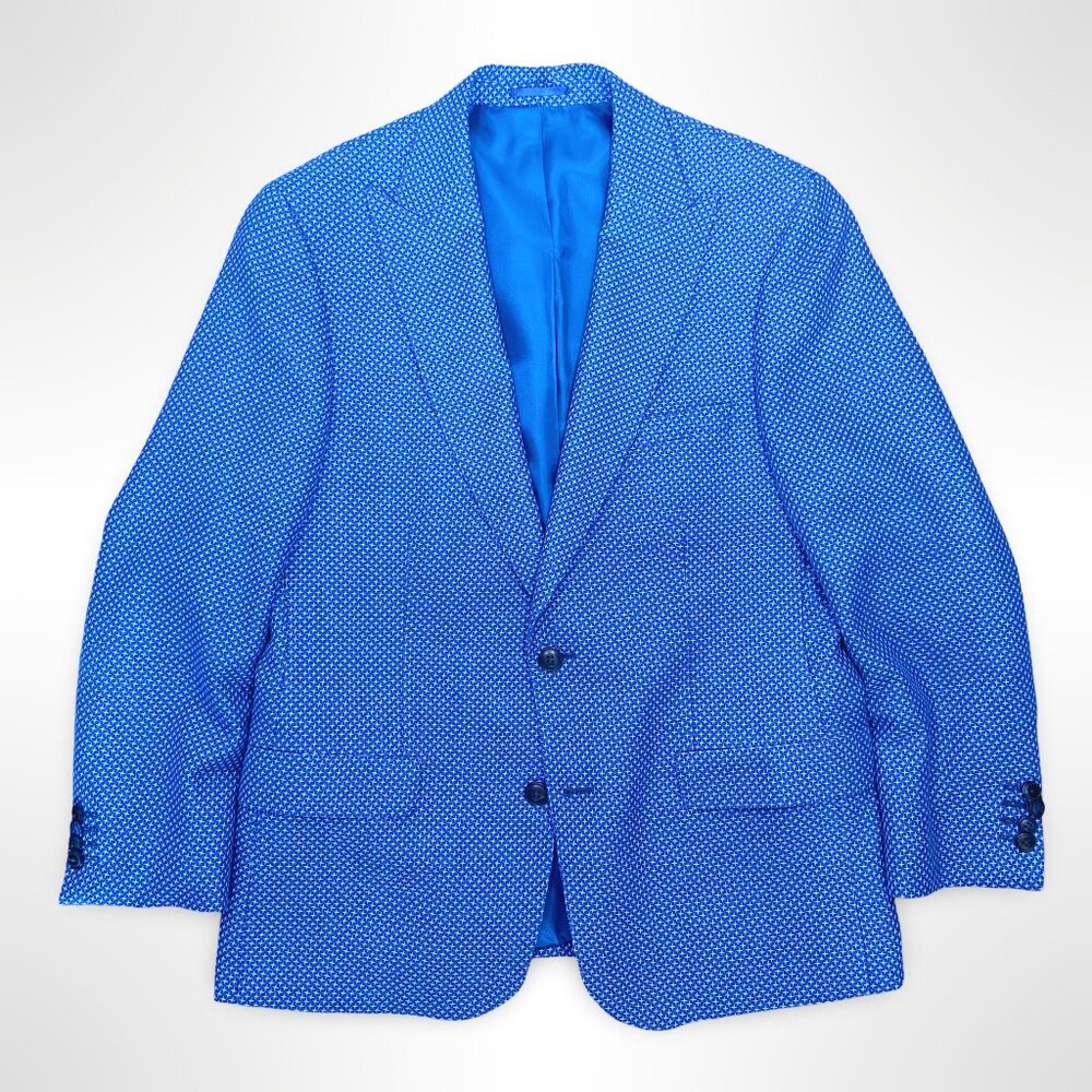 Vitale Barberis Canonico Blue Wool Sport Coat Blazer Men's Size 36 Made In Italy